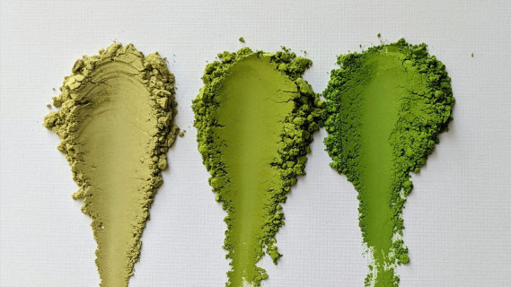 3 verschillende kwaliteiten matcha poeders