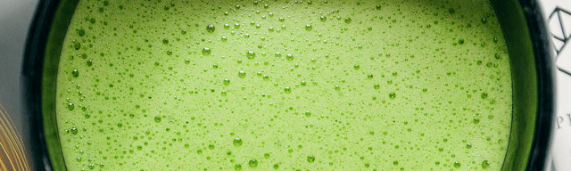 Close up Matcha thee