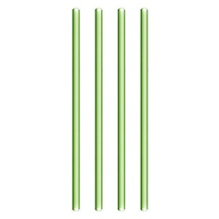 Glazen rietje - Groen - 4 stuks