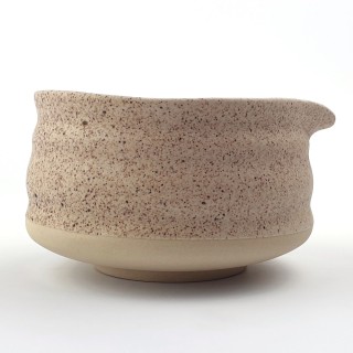 Handgemaakte beige Matcha kom - Chawan
