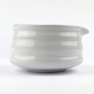 Handgemaakte witte Matcha kom - Chawan