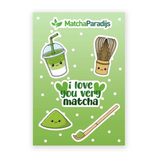 Matcha stickervel - 7 x 10 cm