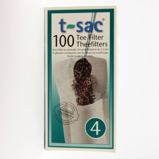 Theefilterzakje voor grote theepotten tot 2,5 liter (nr.4) - 100 stuks