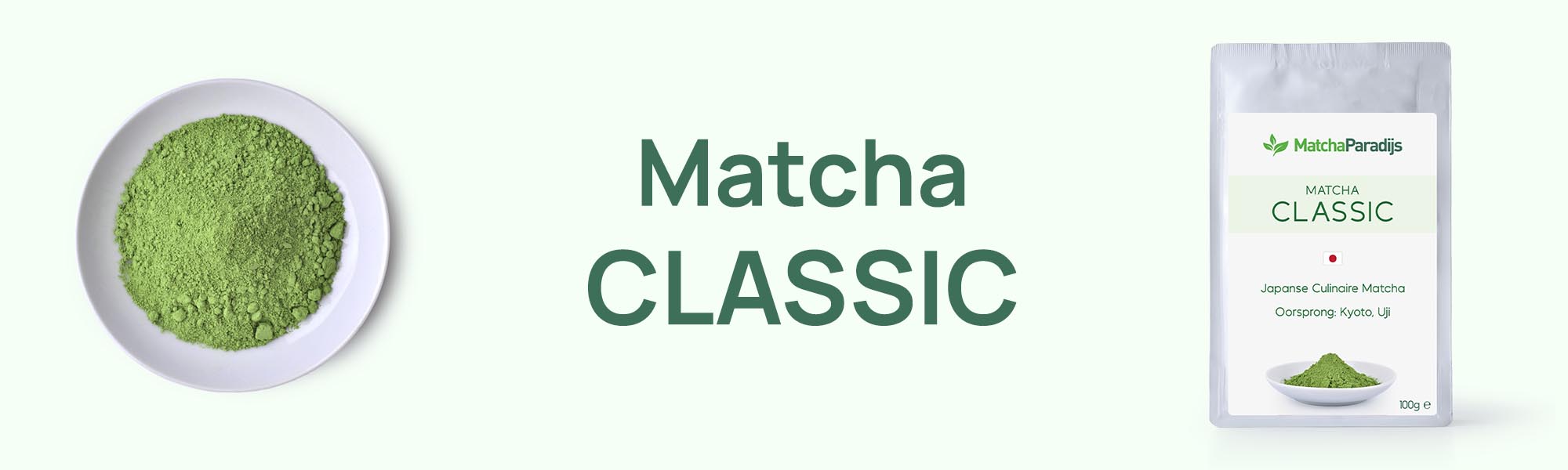 banner Matcha Classic voor bakken